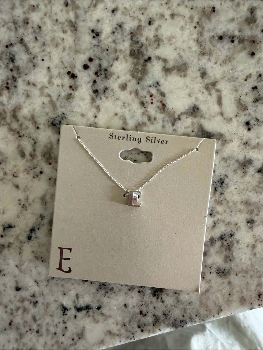 Belk Sterling Silver 'E' Initial Necklace - Silver